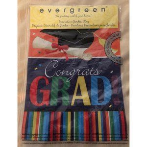 Evergreen small graduation flag